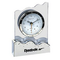 Wave Crest Shape Quartz Alarm Clock with Sweep Second Hand